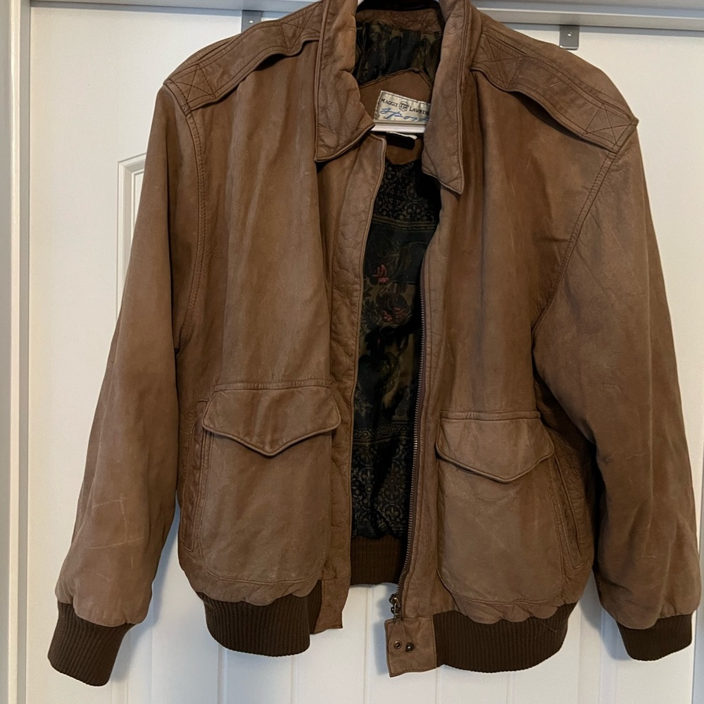 Classic Women's Brown Bomber Jacket
